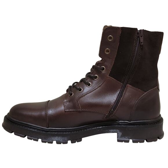 ALDO Men Aaren-L Cap Toe Faux Fur Lined Combat Boot Size US 13M Brown - Picture 3 of 5